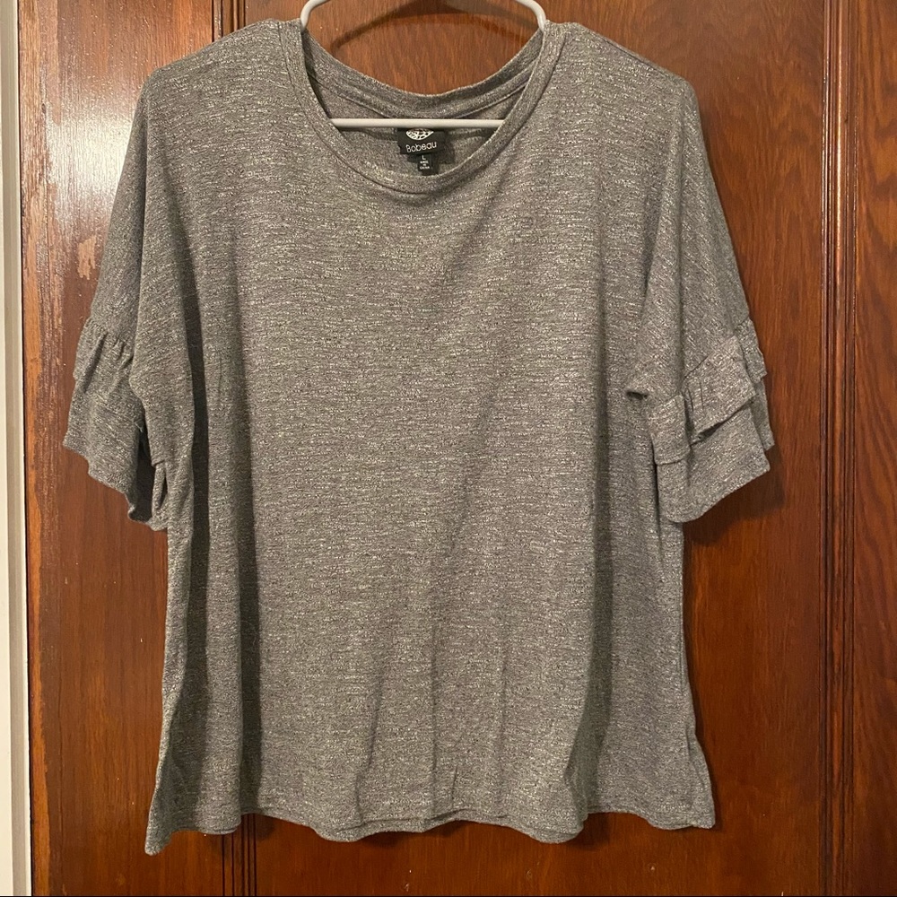 Ruffle Sleeve Short Sleeve Tee
